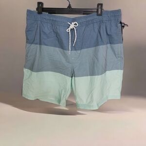 💕2/$20💕 Goodfellow Blue/Mint Striped Swim Trunks‎